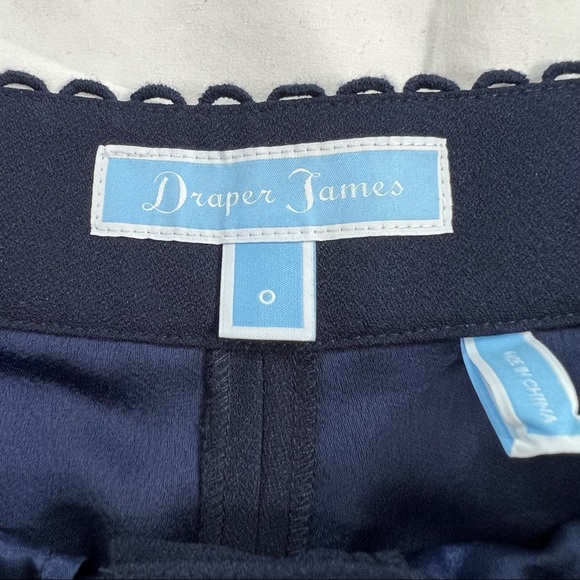 Draper James Scallop Crop Pants in Navy Size 0 - Picture 6 of 8